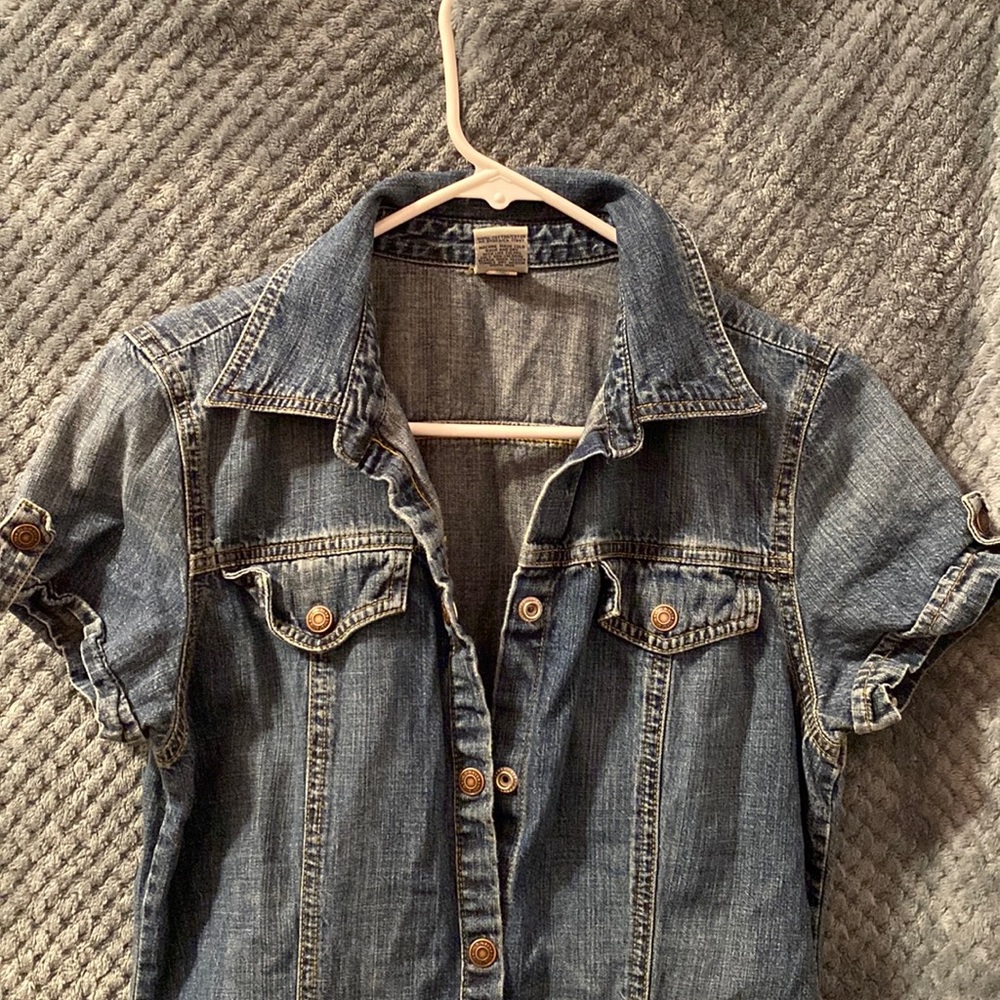 Cute 04 Jean dress !! With POCKETS to hide your stash of Bacon :))